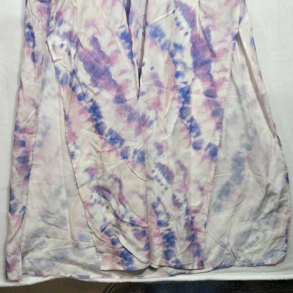 J + G Jasmine & Ginger Maxi Summer Dress Lrg Spaghetti Strap Side Slits Tie Dye - Picture 4 of 13